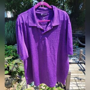 Mens Purple Haggar Collared Shirt